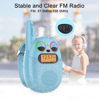 1 x RAW Customer Returns QNIGLO Q136 USB Rechargeable Kids Walkie Talkie, FM Radio 4Km Range 10 Ringtones, Riding a Bike Camping Running, Birthday Gifts for Girls Boys, Cool Walkie with Radio RedViolet  - RRP €42.22