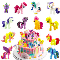 3 x RAW Customer Returns Pony cake decoration, pony figure set, pony cake topper, pony figure, pony cake decoration birthday, cake topper, cupcake decoration, cake decoration, for children, 12PCS - RRP €27.42