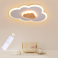 1 x RAW Customer Returns FANLG LED Cloud Ceiling Lamp, 26W LED Ceiling Light, 500mm x 369mm x 50mm, Dimmable with Remote Control 3000K - 6000K, Modern White Ceiling Lamps for Children, Bedroom - RRP €80.66