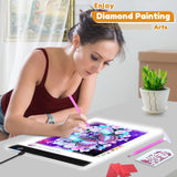 4 x RAW Customer Returns Guiseapue Light Table A4 for 5D Diamond Painting Accessories, Adjustable Brightness Diamond Painting Light Panels, Drawing Board for Designing, Drawing, Sketching, Painting, Mom Gifts DIY Crafts - RRP €80.64