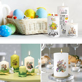 3 x Brand New Amebleak candle tattoos Easter 6 pieces candle tattoo water slide film candle tattoo Easter spring water transfer printing candle film for candle cup DIY gift, candle decorating, candle sayings - RRP €61.2