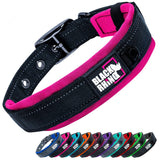 2 x Brand New Black Rhino - The Comfort Collar Super Soft Neoprene Padded Dog Collar for All Dog Breeds - Heavy Duty Adjustable Reflective Weatherproof Medium, Pink Black  - RRP €37.1