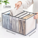 6 x Brand New Atuful 2 Pack Drawer Organiser System Closet Organizer Drawer Box for Jeans Pants T-Shirts, Wardrobe Organizer Foldable Storage Boxes, Clothes Storage Made of Mesh 7 Compartments  - RRP €72.6