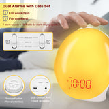 1 x RAW Customer Returns BELLALICHT Light Alarm Clock Wake Up Light, Full Screen Lighting Sunrise Simulation Dual Alarm Clock, Sleep Aid, Snooze FM Radio Multi Color Lights and Sounds for Children Adults - RRP €34.27