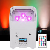 1 x RAW Customer Returns PUZILOZA 108W Battery LED Par Spotlight Rechargeable RGBWA UV Uplight Outdoor with Remote Control DMX APP IOS and Android Disco light for DJ party Bar Wedding Birthday - White - RRP €179.99