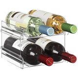 1 x RAW Customer Returns Lifewit Stackable Plastic Bottle Rack Refrigerator Cabinet Countertop Wine Rack Water Bottle Organizer Holds 4 Bottles - RRP €15.99