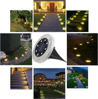 1 x RAW Customer Returns Joomer 12 Pack Solar Floor Lights Outdoor, Solar Lights for Garden Outdoor with 8 LEDs, 3000K Warm White Waterproof LED Solar Garden Lights, Solar Lamps for Outdoor Lawn Driveway Walkway Patio - RRP €39.34