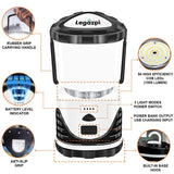 1 x Brand New Legazpi Rechargeable Camping Light, 1000 Lumen Camping Lantern, LED Display 6000mAh Portable Power Bank, 3 Light Modes, Camping Accessories, Outdoor Camping Lights for Tent, Power Outages and More - RRP €40.94