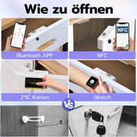 1 x RAW Customer Returns Smart Cabinet Lock, Eseesmart Electronic Furniture Lock with APP NFC, Hidden Child Safety Cabinet Lock, RFID Drawer Lock for Mailbox Liquor Box Storage Cabinet - RRP €38.99