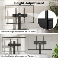 1 x RAW Customer Returns BONTEC TV stand TV stand swivel for 26-55 inch LCD LED OLED Plasma flat curved TVs up to 45 KG, height adjustable stable Max.VESA 400x400 - RRP €28.99