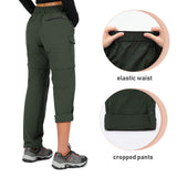 1 x RAW Customer Returns Cycorld hiking pants women s trekking pants, breathable zip-off women s outdoor pants, removable outdoor hiking pants with 5 deep pockets, for hiking, climbing, traveling and leisure green, S  - RRP €49.99