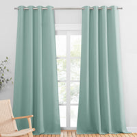 1 x RAW Customer Returns PONY DANCE Curtains Living Room Thermal Curtain with Eyelets Set of 2 H 300 x W 140 cm Blackout Curtain Eyelets Extra Long Curtains and Drapes Green Opaque Summer Green - RRP €51.38