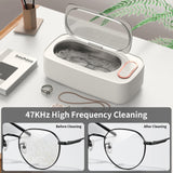 1 x RAW Customer Returns Ultrasonic cleaning device glasses, 47kHz high frequency ultrasonic cleaner, 400ML professional ultrasonic cleaner, home ultrasonic device for glasses dentures jewelry rings coins necklace - RRP €38.99