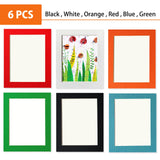 1 x RAW Customer Returns Set of 6 picture frames 20 x 25 cm, cardboard picture frame with protective plastic membrane, wall-mounted picture frame, use the included acrylic adhesive to attach, picture frame 25 x 20 cm, multi-colored - RRP €16.99