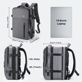 1 x RAW Customer Returns HOMIEE Extendable Travel Backpack 40L Anti-Theft PC Laptop Holder 15.6 Inch Backpacks Waterproof Rucksack with USB Work Bag for College University School Travel Doctor Men Women - RRP €62.99