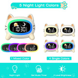 1 x RAW Customer Returns Lemnoi children s alarm clock light alarm clock for boys and girls, battery-operated children s sleep trainer with night light, snooze function, 4 brightness levels and colorful light, light alarm clock for children - RRP €29.99