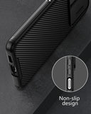 5 x Brand New CE-Link Cover for Samsung Galaxy A73 5G, Protective Case with Sliding Camera Cover Protection, Ultra Thin Slim Hard Plastic Drop Resistant Rugged Shockproof Bumper Case, Black - RRP €120.0