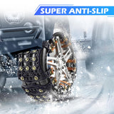 1 x RAW Customer Returns WYRIAZA Universal Car Snow Chains - 165-265MM R15-R19 6PCS Car Tire Chain Extrem Easy Grip Automatic Auto SUV Winter Vehicle Non-Chainable Snow Chain 205 55 R16 Snow Chain 215 65 R16 - RRP €63.49