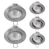 1 x Brand New YanFeiYit LED recessed ceiling spots lamp recessed spotlight ceiling spot dimmable pivoting flat 68mm 38 230V 5W pack of 5 - warm white  - RRP €40.33