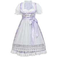 1 x RAW Customer Returns CR ROLECOS Dirndl for women Dirndl dresses women s traditional dress dirndl women midi Dirndl at the Oktoberfest 3 set Dirndl violet with blouse, apron XL - RRP €39.54