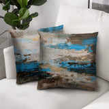 15 x Brand New VCQPDEE Decorative pillowcases - Abstract pillowcase 45x45 cm - Set of 2 in blue, brown, grey - Country house style pillowcases - Soft square country house pillowcases for couch, sofa bed, car - RRP €196.5