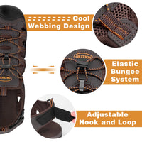 1 x RAW Customer Returns GRITION Men s Hiking Sandals Outdoor Trekking Sandals Adjustable Closed Toe Men Summer Sport Hiking Shoes Waterproof Sandal Velcro Loose Beach MULTIWAY 45 EU, Brown Orange  - RRP €59.99