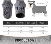 15 x Brand New Dog Sweater, Dog Sweater Small Dogs, Pet Sweater Turtleneck, Dog Sweater Large Dogs, Winter Warm Dog Cat Sweater Clothes Pet Coat Costume Puppy Sweater L  - RRP €129.6