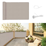 1 x RAW Customer Returns SUNNY GUARD balcony privacy screen 75x500cm balcony cover PES UV protection balcony cladding weatherproof, with cable ties, taupe - RRP €22.54