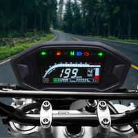 1 x RAW Customer Returns Geloo 0 13000r min Universal Motorcycle LCD Digital Backlight Motorcycle LCD Digital Speedometer Odometer Odometer Gauge for 1,2,4 Cylinders - RRP €49.99