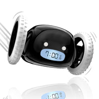 1 x RAW Customer Returns CLOCKY Funny Gift- Loud Alarm Clock for Heavy Sleepers on Wheels Adults Kids Teens Bedroom Run Away Moving Jump Roll Vibrating, Cute Annoying, 1-Time Snooze, Digital, Wake Up Energized Black  - RRP €38.5