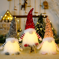 1 x RAW Customer Returns Pack of 3 Christmas gnomes illuminated, Christmas decoration gnome GNOME doll, Santa Claus figure faceless Swedish Tomte gnome craft set, Santa Claus figure plush, party Christmas decoration toy - RRP €28.99