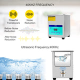 1 x RAW Customer Returns AIPOI Ultrasonic Cleaner 2L Ultrasonic Cleaner with Heater, 60W Stainless Steel Ultrasonic Bath for Cleaning Jewelry, Glasses, Watches, Dentures, Small Parts etc., 40KHz Ultrasonic Cleaner - RRP €96.13