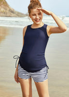 1 x RAW Customer Returns Maacie Maternity Tankini Swimsuits Tankini Top Bikini Top Boyshorts Set 3 Pieces - RRP €33.17