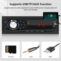 1 x RAW Customer Returns NHOPEEW Single Din Bluetooth Car Stereo Hands-Free Calling Hands-Free Car Radio 1 DIN, USB, TF Card, AUX Audio, FM with Remote Control - RRP €19.82