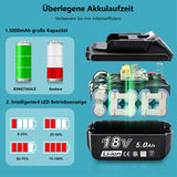 1 x RAW Customer Returns KINGTIANLE Pack of 2 18 V 5000 mAh batteries compatible with BL1850 BL1860B BL1855 BL1840 BL1830 BL1835 BL1820B BL1815 with LED indicator - RRP €37.3