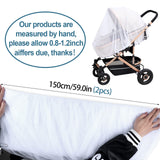 60 x Brand New 2Pcs Mosquito Nets for Stroller, Baby Crib, for Pram, Universal, Fine Mesh Fabric, to Protect the Baby from Insects - RRP €471.6