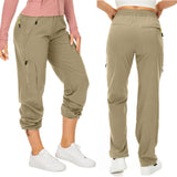 1 x RAW Customer Returns yeyity hiking pants women s lightweight quick-dry outdoor pants breathable cargo pants UV protection trekking pants functional pants jogging pants 6608, khaki, M  - RRP €37.99