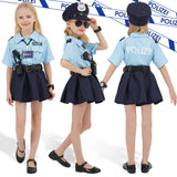 1 x RAW Customer Returns FORMIZON Policewoman Costume Girls, Police Carnival Set, Children s Police Uniform Girls, Cop Children s Costume with Police Hat, Warning Lights, Police Toy for Children Carnival Mardi Gras Cosplay M  - RRP €30.24