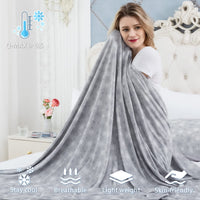 1 x RAW Customer Returns CHOSHOME Cooling Blankets Double-Sided Cold Effect for Sleeping Two-Sided Self-Cooling Lightweight Summer Blanket with Japanese Q-Max 0.42 Cooling Fibers Double-Sided Soft Blanket for People Gray 200x220CM - RRP €28.22