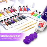 1 x RAW Customer Returns 24 colors 12 ml tube acrylic paint for artists for children and adults - RRP €11.59