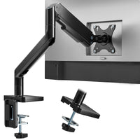 1 x RAW Customer Returns PUTORSEN monitor mount 1 monitor for 17-45 inch flat curved screen, height adjustable screen mount, tilt and rotate monitor arm, monitor stand 16kg per arm, VESA 75x75 100x100mm - RRP €70.57