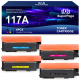 1 x RAW Customer Returns Superpage Replacement for HP 117A Toner Set Compatible for Toner HP Color Laser MFP 179fwg 178nwg 179fnw 178nw 150nw 150a W2070A W2071A W2072A W2073A 4-Pack, Black Cyan Magenta Yellow  - RRP €58.98