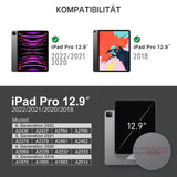 1 x RAW Customer Returns KingBlanc iPad Pro 12.9 Inch Case 2022 6th Generation 2021 2020 2018 5th 4th 3rd Gen with Pen Holder, Auto Sleep Wake, Smart Vegan Leather Folio Stand Cover for Apple iPad Pro 12.9 , Black - RRP €40.33