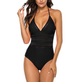 1 x RAW Customer Returns Litthing Swimsuit Women Sexy Bikini One-piece Swimsuits Beach Elegant Monokini Tummy Control V-Neck - RRP €28.02