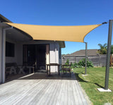 1 x RAW Customer Returns AXT SHADE Rectangular Shade Sail Awning 2.5x3m UV Ray Protection and Breathable HDPE for Outdoor Terrace Patio Garden-Sand - RRP €36.99