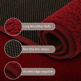 1 x RAW Customer Returns Rururug Bath Mat Red 60x180 cm Bathroom Rug Large, Shower Mat Non-Slip Washable, Soft Microfiber Bathroom Mat - RRP €34.34