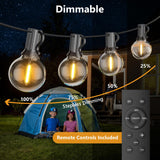 1 x RAW Customer Returns LED fairy lights outside 30M - outdoor fairy lights light bulbs with 50 2 dimmable bulbs weatherproof warm white, fairy lights outside power with remote control for terrace balcony garden camping - RRP €59.99