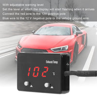 1 x RAW Customer Returns Exhaust Gas Temperature Meter, Akozon Universal Red LED Digital Display Exhaust Gas Temperature Gauge for Vehicle 12V - RRP €56.97