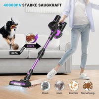 1 x RAW Customer Returns Cordless Vacuum Cleaner, 40000Pa 500W Cordless Vacuum Cleaner Up to 50 Min with LED Display Anti-Tangle Brush, Vacuum Cleaner with Super Quiet Quick Charge Battery Upright, Cordless Vacuum Cleaner - RRP €131.09