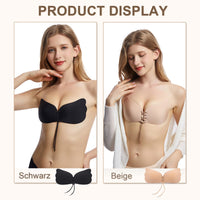 1 x Brand New VBNZBK Invisible Adhesive Bra 2 Pairs, Strapless Bra Adhesive Bras Reusable Silicone Bra Push Up Self-Adhesive for Party Wedding Daily Use A  - RRP €24.0